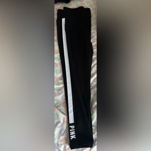 XXL Pink VS Leggings black with write stripes